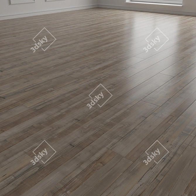 Engineered Wood Plank Flooring Kit 3D model image 2