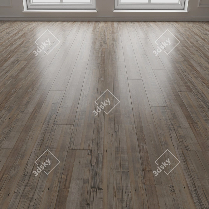 Engineered Wood Plank Flooring Kit 3D model image 3