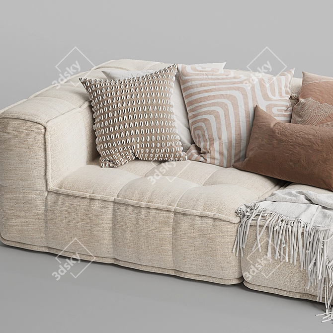 Natural Uniqwa Denver Sofa 3D model image 4