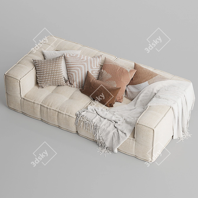 Natural Uniqwa Denver Sofa 3D model image 5