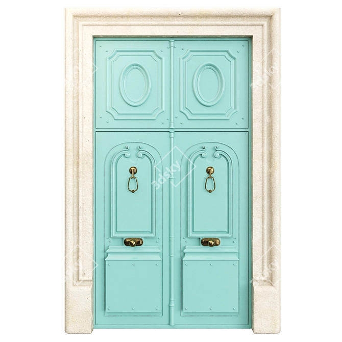 Classic Door 3D Model 1600mm 3D model image 1