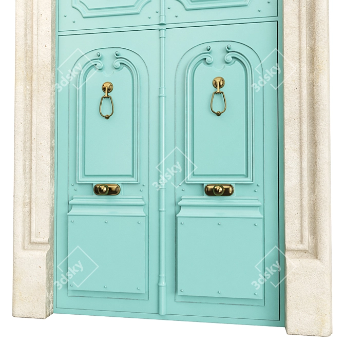 Classic Door 3D Model 1600mm 3D model image 2