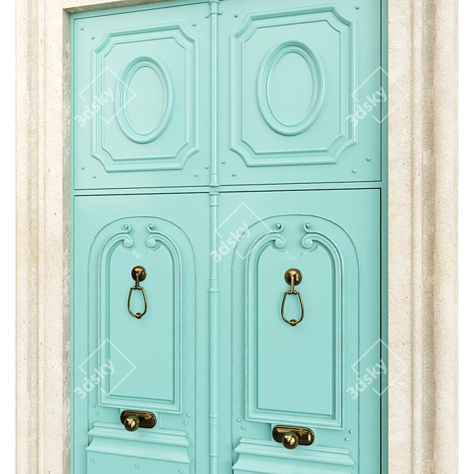 Classic Door 3D Model 1600mm 3D model image 3