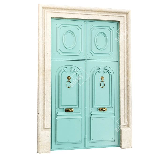 Classic Door 3D Model 1600mm 3D model image 4