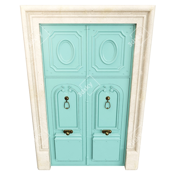 Classic Door 3D Model 1600mm 3D model image 5