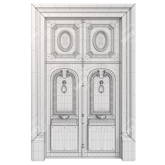 Classic Door 3D Model 1600mm 3D model image 6