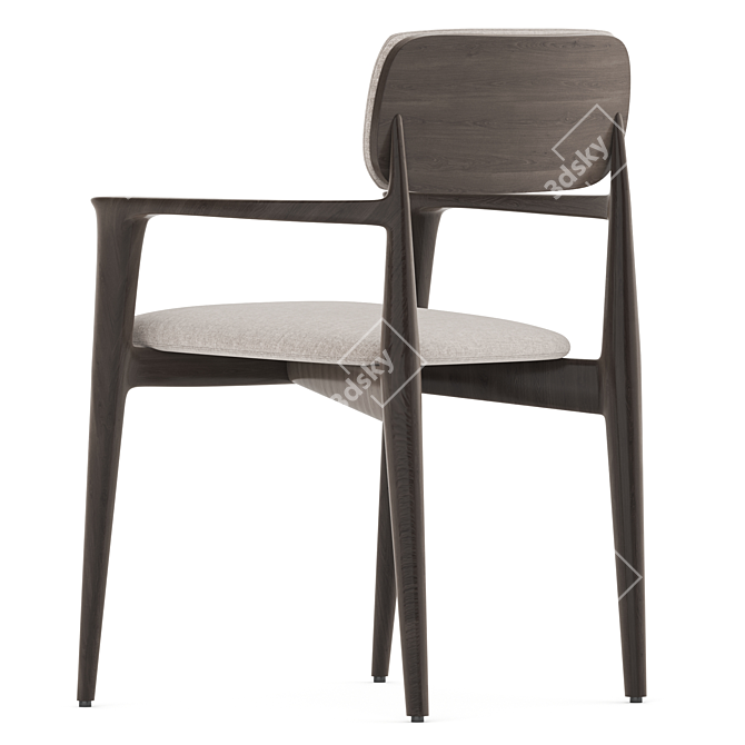 Modern Poliform Curve Chair 2017 3D model image 3