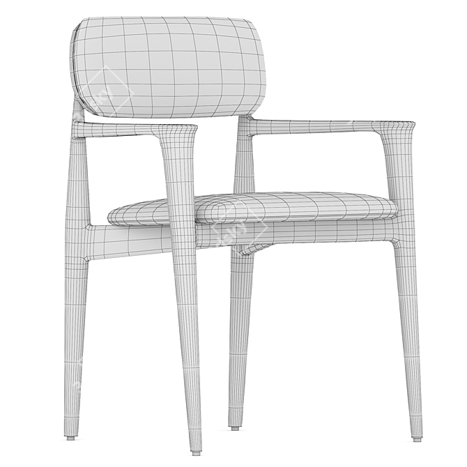 Modern Poliform Curve Chair 2017 3D model image 4