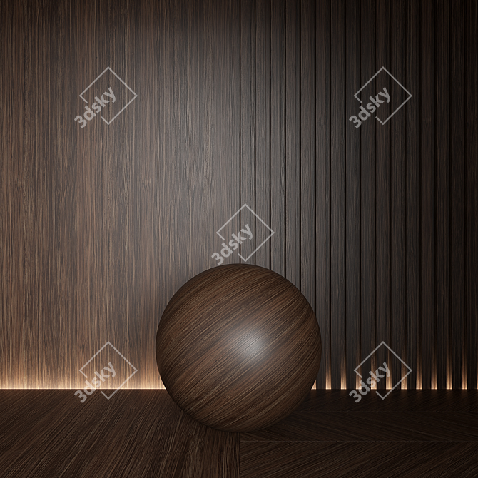 Seamless Wood Material 3D Models 3D model image 1