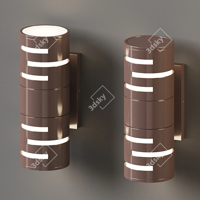 Modern Outdoor LED Wall Light 3D model image 2