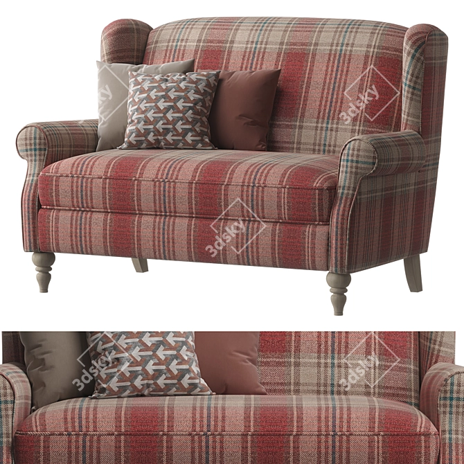 Modern Next Sherlock Small Sofa 3D model image 1