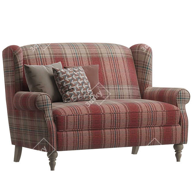 Modern Next Sherlock Small Sofa 3D model image 3