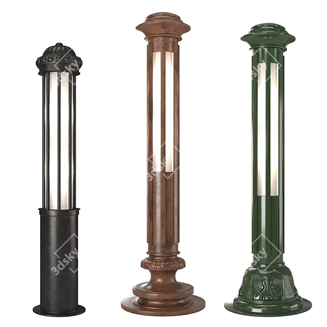 Robers Outdoor Pole Lantern 3D model image 1