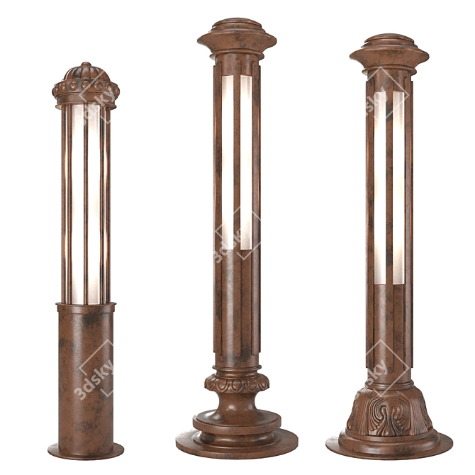 Robers Outdoor Pole Lantern 3D model image 3