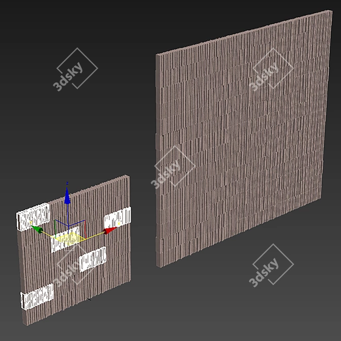 Ultra-Thin Panel Rail Texture 3D model image 6