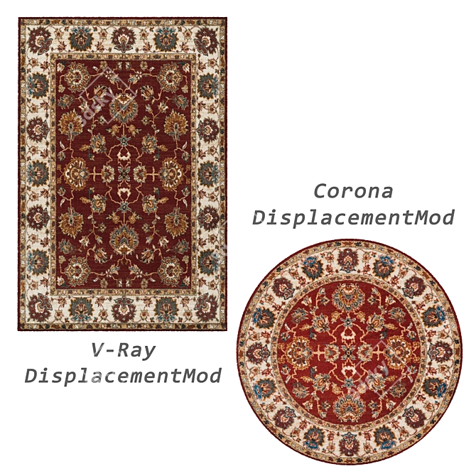 Variety Rug Collection Set 3D model image 3