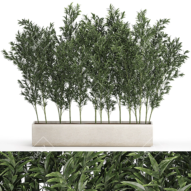 Unique product title: Bamboo Groves for Outdoor and Interior 3D model image 1