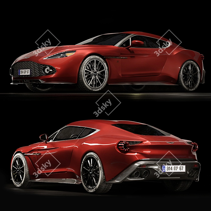 Aston Martin Vanquish Zagato 3D Model 3D model image 2