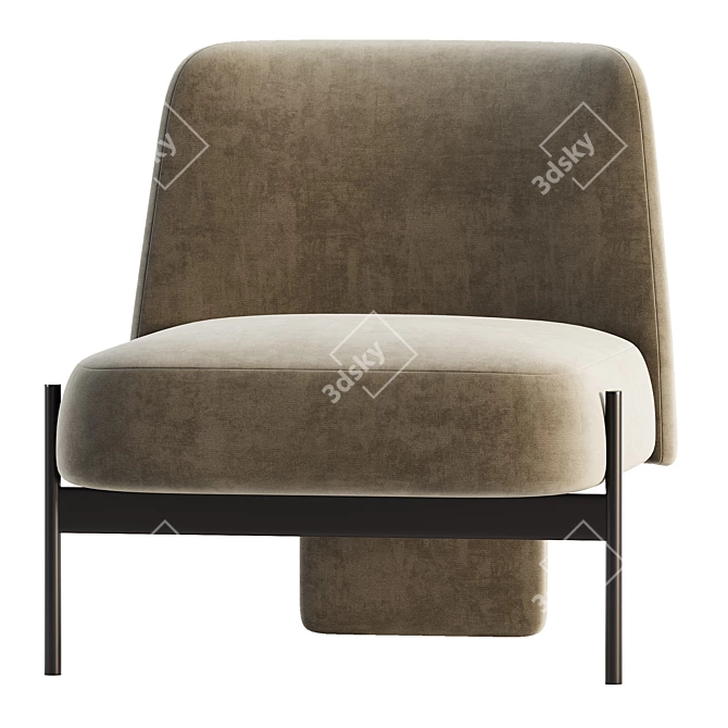 Modern Fabric Easy Chair MisuraEmme 3D model image 5