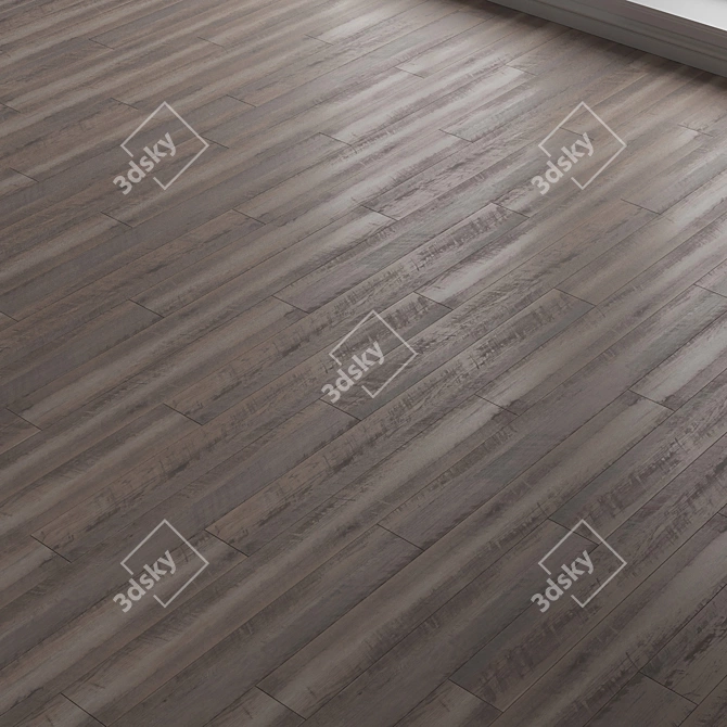 Patterned Wood Flooring Tiles 3D model image 1