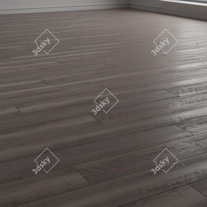 Patterned Wood Flooring Tiles 3D model image 3