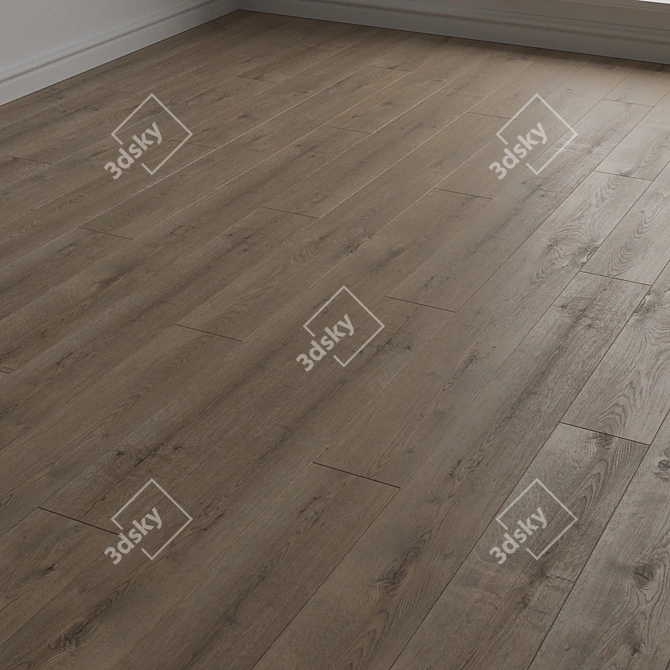 Dark Oak Laminate Flooring 3D model image 2