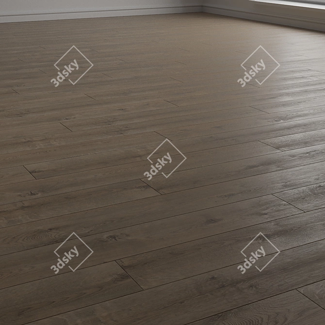 Dark Oak Laminate Flooring 3D model image 3