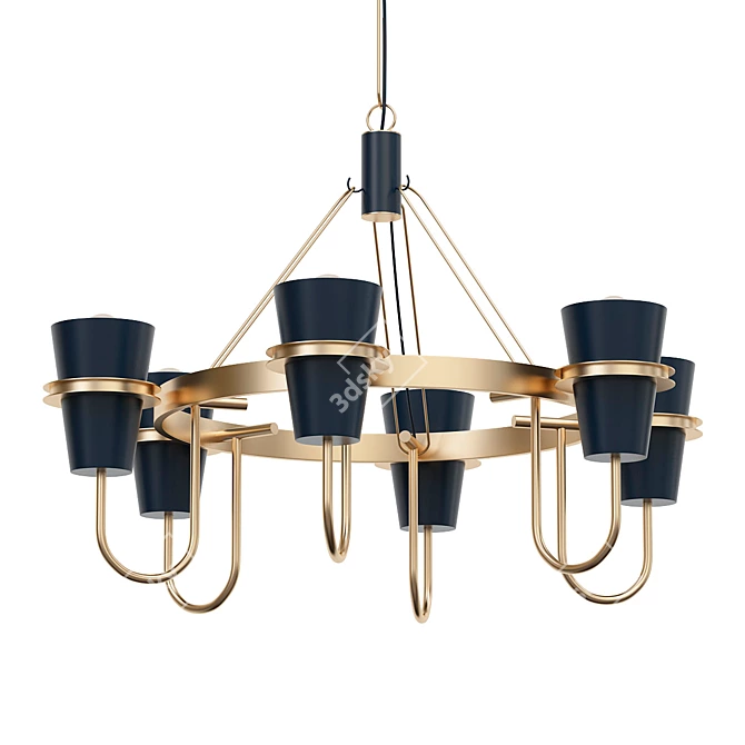 Modern Dual-Light Chandelier REINAR B 3D model image 1