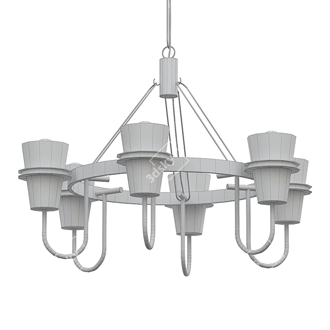 Modern Dual-Light Chandelier REINAR B 3D model image 2