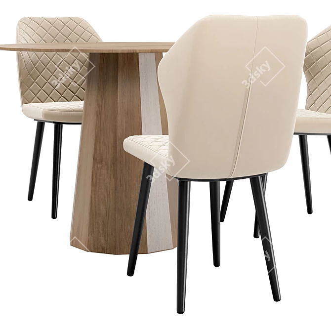 Modern Dining Set Opus Tarf Villa 3D model image 4