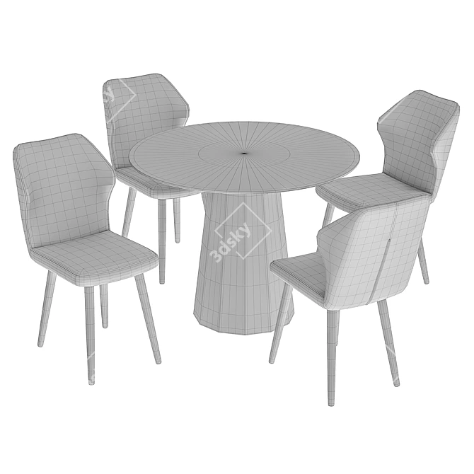 Modern Dining Set Opus Tarf Villa 3D model image 5