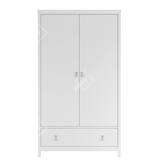 Wood by Ellipsefurniture Wardrobe White 3D model image 4