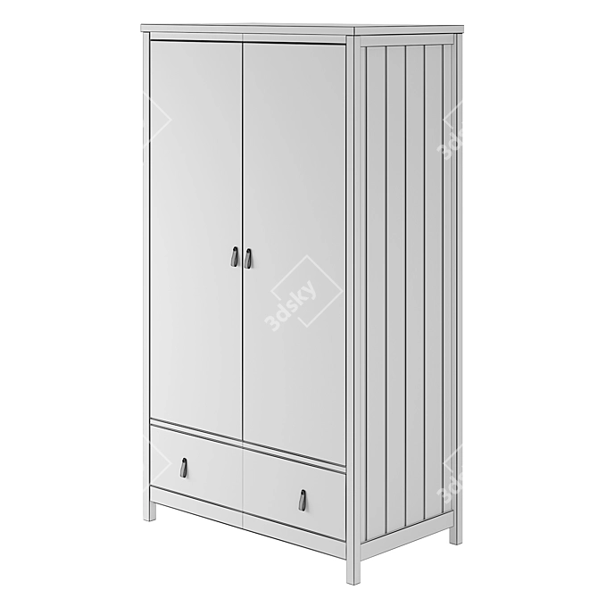 Wood by Ellipsefurniture Wardrobe White 3D model image 5