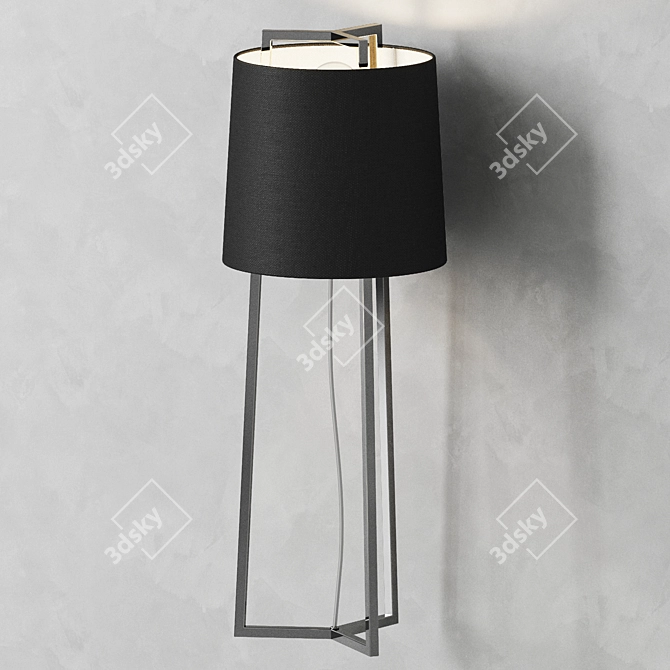 Modern Industrial Urban Table Lamp 3D model image 2