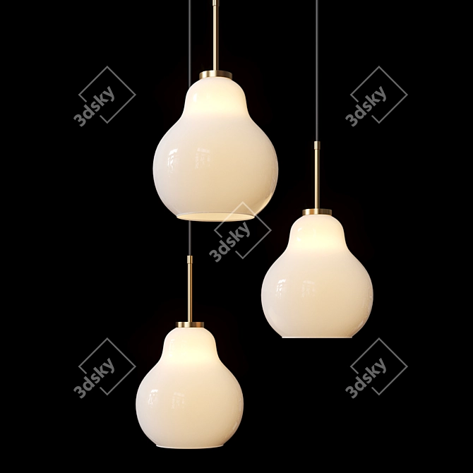 Sleek Selenite & Jocelin Lamps 3D model image 3