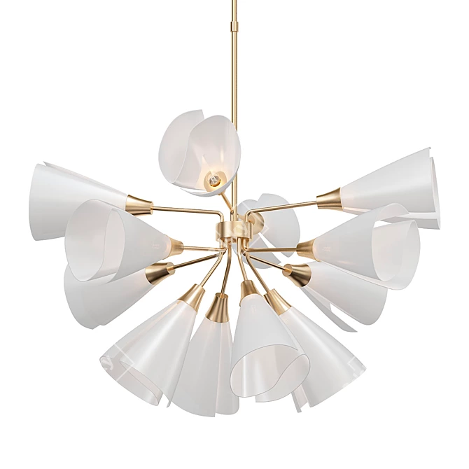 Elegant Mobius Pendant Light 3D model image 1