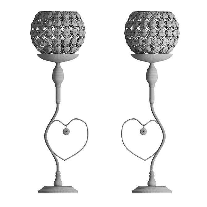 Elegant Candle Holder Set 3D model image 2