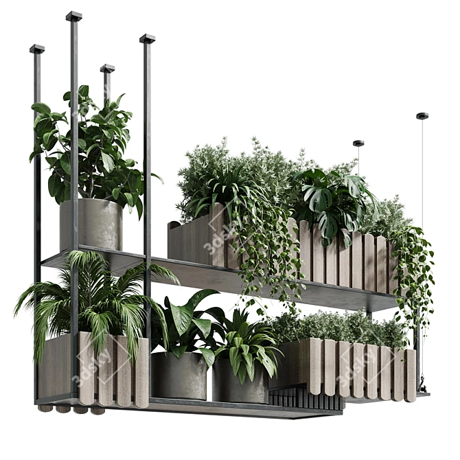 Modern Hanging Box Potted Plants 3D model image 1