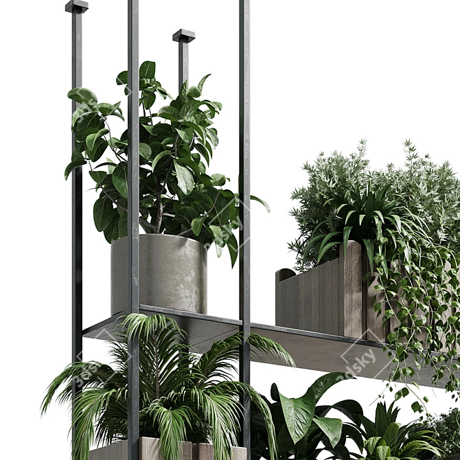 Modern Hanging Box Potted Plants 3D model image 3