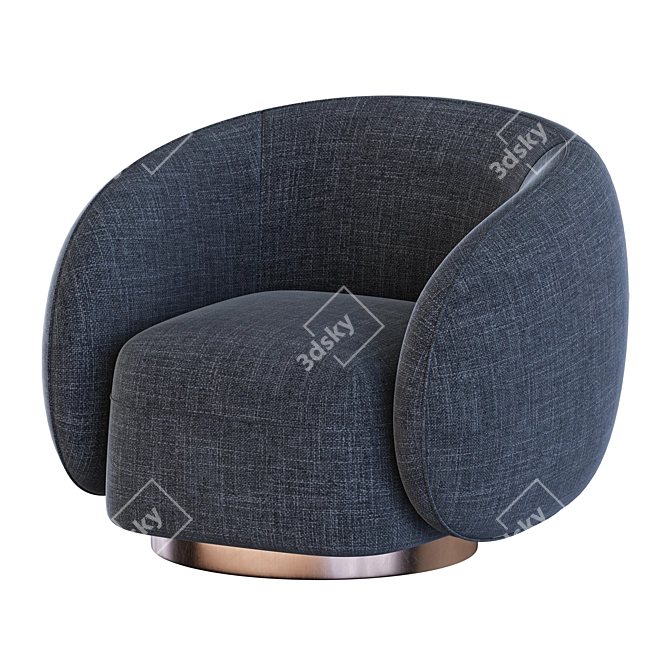 Elegant Swivel Chair Brice Eichholtz 3D model image 2