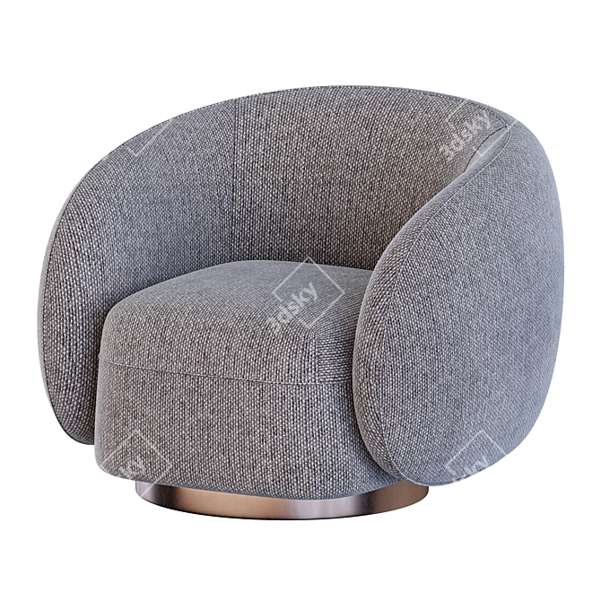 Elegant Swivel Chair Brice Eichholtz 3D model image 4