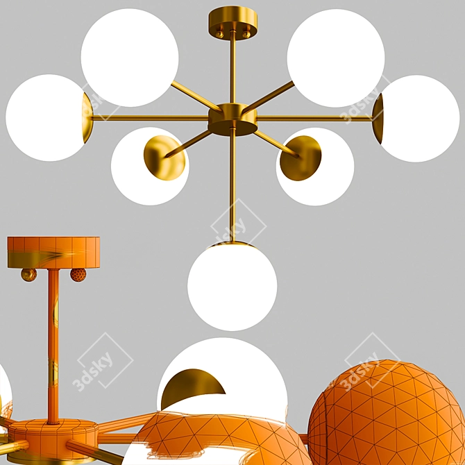 Contemporary Modern Ball 7 Lamp 3D model image 3