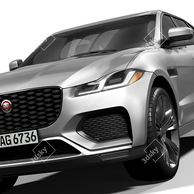 Luxury Jaguar F Pace Model 3D model image 3