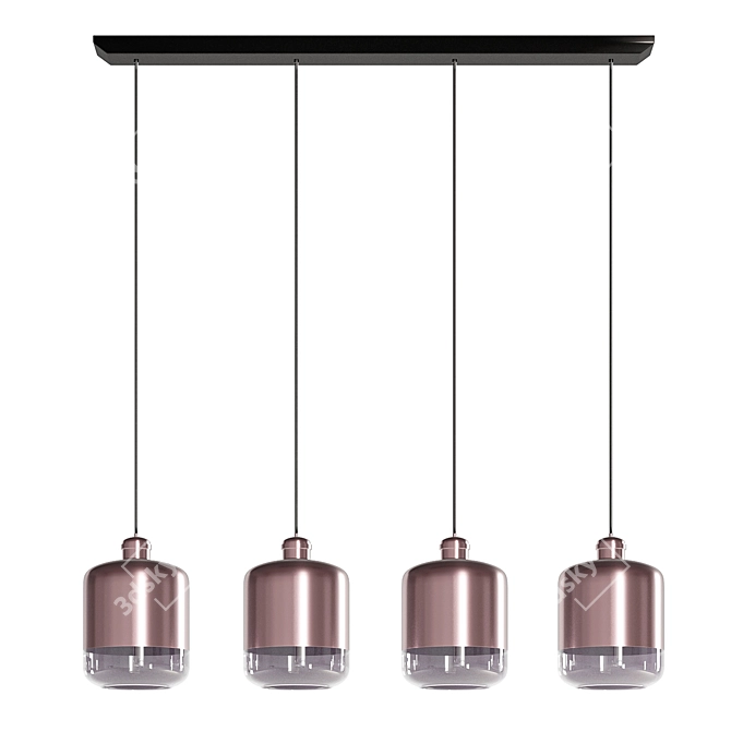 Sleek Metal Pendant Lighting 3D model image 3