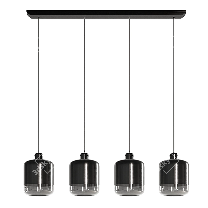 Sleek Metal Pendant Lighting 3D model image 4