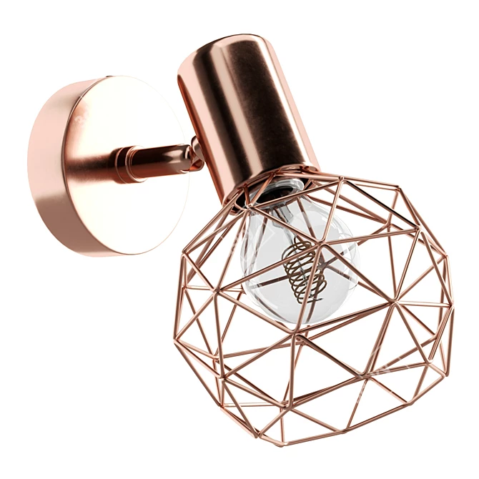 Geometric Copper Wall Sconces 3D model image 3