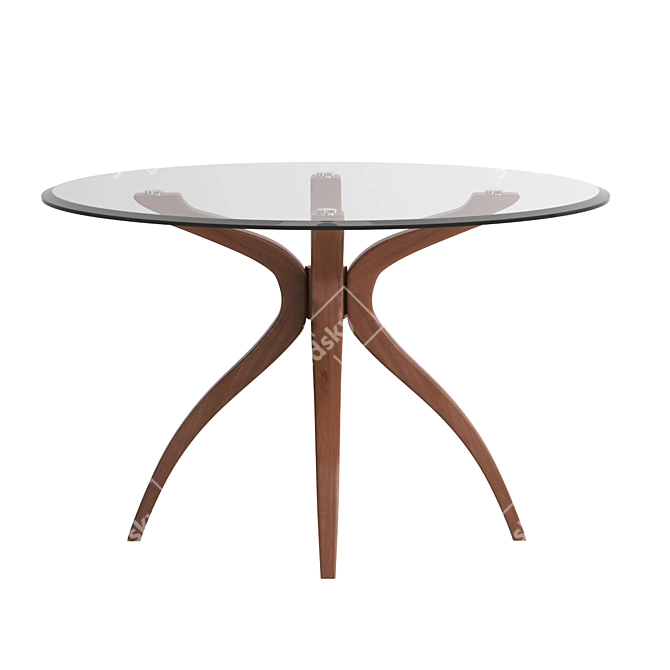 Modern Square Quincy Dining Table 3D model image 2