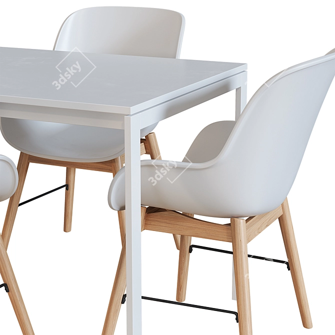 Modern Ikea Chair and Table 3D model image 6