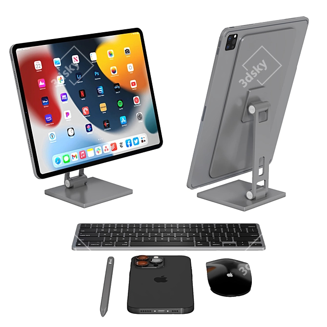 MagFit iPad Stand Pro 07 3D model image 1