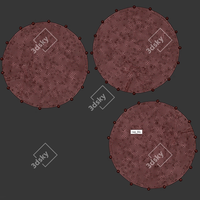 Pom Pom Gentle Rug by Lorena Canals 3D model image 1